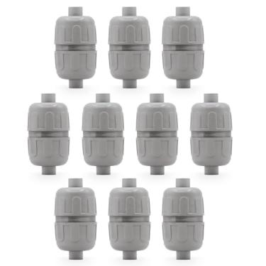 Imagem de Wocloer Conector líquido de 1/5.1 cm, conector de extremidade dupla de conduíte flexível de PVC, reto de 180 graus, conector de conduíte bidirecional, acessórios de conduíte elétrico (10 peças)