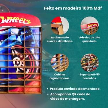 Imagem de Estante Expositor de Carrinhos P/ 50 carrinhos