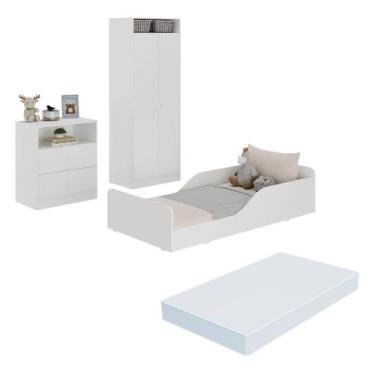Imagem de Quarto Infantil Completo Com Colchão Incluso Liz Multimóveis Branco