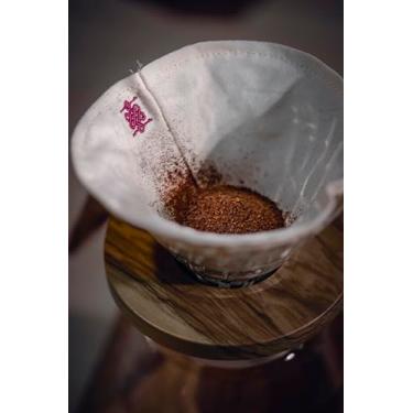 Imagem de (Pacote com 3) Filtro de café ATHIA para Chemex, Hario V60, filtro de pano reutilizável em forma de cone 100% algodão, pacote com 3 para gotejadores de 1 a 4 xícaras, alternativa ecológica aos filtros