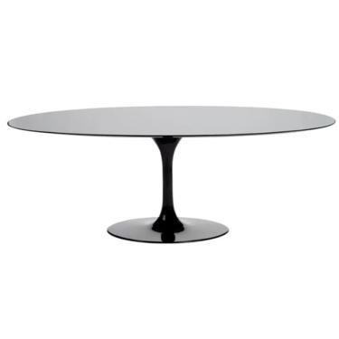 Imagem de Mesa De Jantar Tulipa Saarinen Oval 160x90 Cm Laqueado Cores Preto