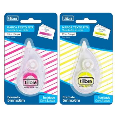 Imagem de Kit Marca Texto Em Fita Tilibra - 5mmx6m C- 2 Unidades