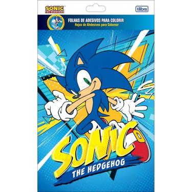 Imagem de Folhas De Adesivos Para Colorir Sonic Tilibra