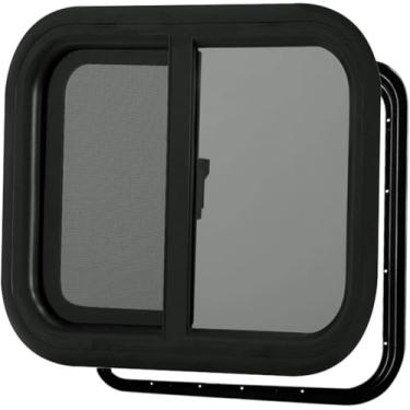 Imagem de PRO FLEX Janela Deslizante Horizontal Proflex Heavy Duty Para Trailers, 20" De Largura X 15" Altura, Vidro Temperado Ultra Grosso 5 Mm, Janelas Substituição Trailers Com Certificação Dot E Aros Acab