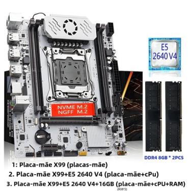 Imagem de Kit De Placa-mãe X99 Combo QIYIDA X99 LGA 2011-3 Xeon E5 2640 V4 CPU D