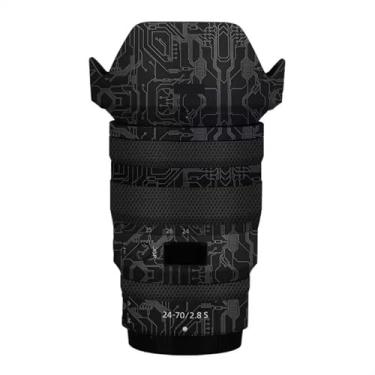 Imagem de Adesivo de câmera antiarranhões com tampa de lente para Nikon z 24-70 mm F2.8S Película protetora decalque protetor corporal 24-70 2,8 (contorno preto brilhante)
