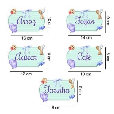 Imagem de Cartela C/05 Unid De Adesivos Para Potes - Lojinha Da Luc