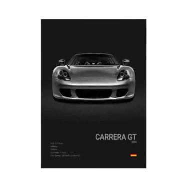 Imagem de Pôster De Carro Esportivo Preto E Branco HD Impressão Em Tela Pintura 