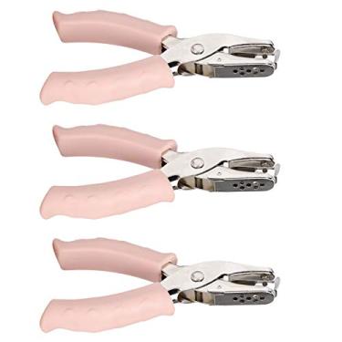 Imagem de YOUTHINK Ferramenta de Postura de Papel Forte e Perfurada para o Escritório da Escola de Escritório 3pcs de Ferro Rosa Perfurador Portátil por 6-8 Folhas 250 G Papel