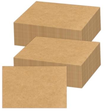 Imagem de Cartolina Kraft em branco 10 x 15 (conjunto de 100) – Cartolina para cartões postais de impressora, convites de papel fotográfico, saudações, agradecimentos, cartões de índice – Simples para escrever,