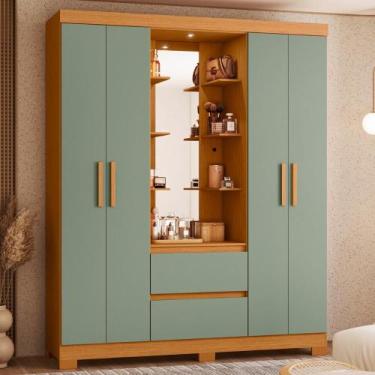 Imagem de Guarda Roupa Olivia Cinamomo Salvia - CASA H