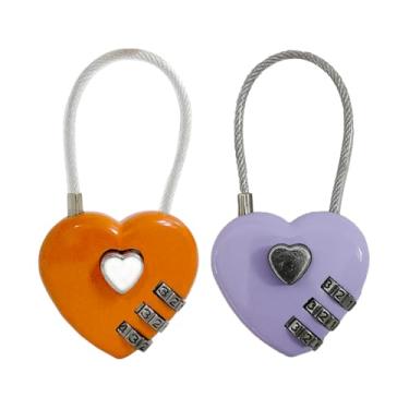Imagem de LITAITAI Cadeado em forma de coração, cadeado de amor, pequenos lockerlocks, cadeado de amor para caixa de armazenamento de joias, presente de dia dos namorados, combinado, cadeado de armário de