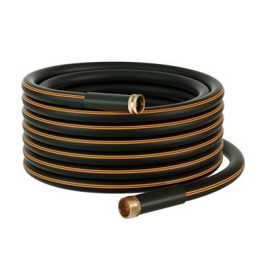 Imagem de Atlantic Mangueira de jardim resistente 15,2 m x 5/8 polegadas cor preta durável mangueira de água (50 pés)