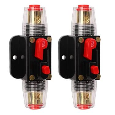 Imagem de Keenso Redefinir Manual Disjuntor de Circuito Embutido para o de áudio de Carro, Ampla Aplicação Em Sistemas Solares, Fácil de Instalar, Material de Liga de Zinco ABS (150a)