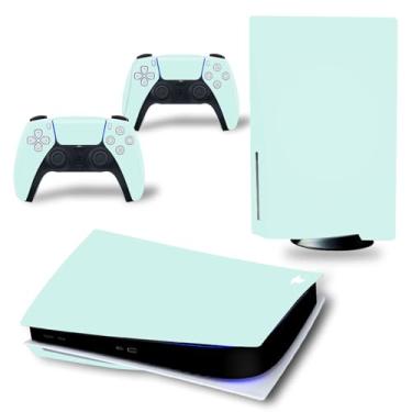 Imagem de Skin Wrap compatível com console de disco PS5, adesivo de vinil protetor para controle sem fio (verde)