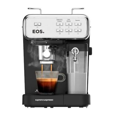 Imagem de Cafeteira Espresso 3 em 1 Eos Prepara Espresso, Latte e Cappuccino com 20 Bar de Pressão Inox Ecf07ec 220v