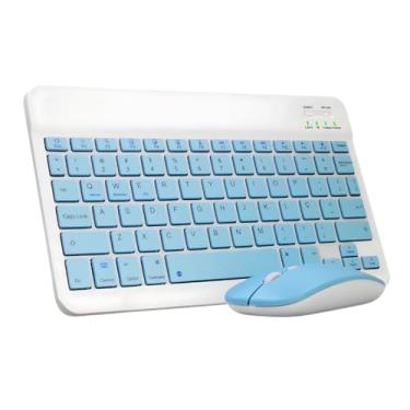 Imagem de Teclado Sem Fio Bluetooth Recarregável com Mouse Inclusos - Conectividade Bluetooth, Layout ABNT2 e Bateria Recarregável