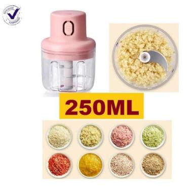 Imagem de Mini Processador Moedor Alho Portátil Recarregável Premium - Topen Hom