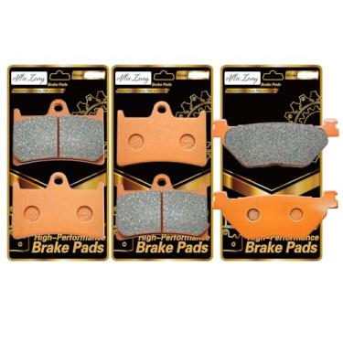 Imagem de ALLIE ZENG Pastilhas de freio de motocicleta de alto desempenho - fibra de carbono, baixo ruído, compatível com ajuste para Yamaha Raider Road Star FJR1300 Roadliner, baixo desbotamento, fácil