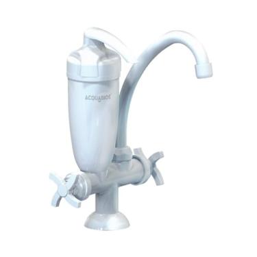 Imagem de Torneira com Filtro Acquabios de Bancada Bica Móvel New - 1006-0143 - Branca