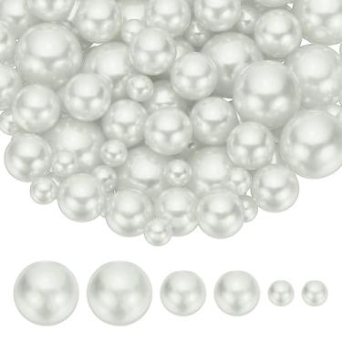Imagem de PATIKIL Contas de pérolas falsas de 8/14/20 mm, 150 peças de enchimento de vaso de centro de mesa, contas redondas para festa, aniversário, casamento, decoração de mesa, caixa de presente, branca