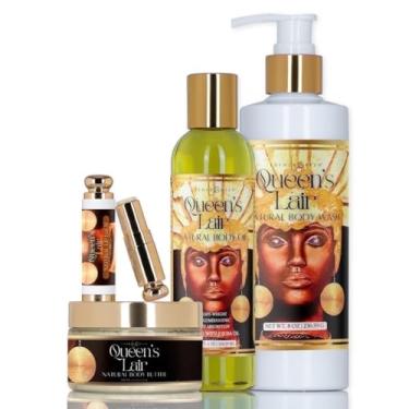 Imagem de Kit de Cuidados com a Pele Orgânico e Vegano – Coleções Lemon Verbena, Winter Bliss e Queen’s Lair – Sabonete Líquido, Loção, Óleo e Esfoliante – Pack com 4