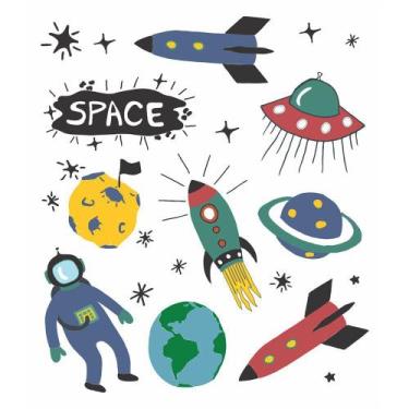 Imagem de Tatuagem Temporária Infantil - Espaço - Tatufun