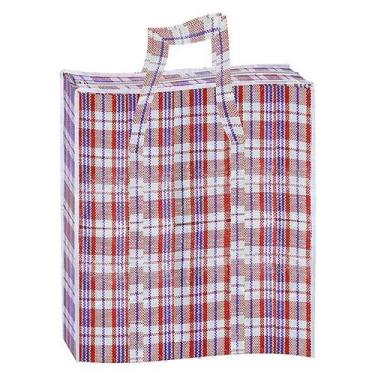 Imagem de Bolsa Sacola Grande com Zíper Viagem Mudança Compras Sacoleiras 40kg E