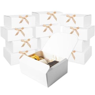 Imagem de Caixas de presente LWYMX brancas com tampas, pacote com 12 unidades pa