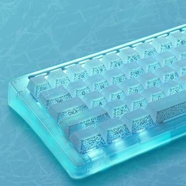 Imagem de Sumgsn Conjunto de 124 teclas PBT Dye Sub Keycaps Cherry Profile Cool Keycaps Compatível com 60% 65% 75% 95% Teclado Mecânico Cherry Mx Gateron Switches