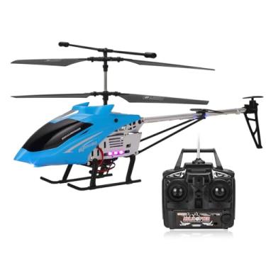 Imagem de Helicóptero de Controle Remoto Grande 80cm RC – 2.4G 3.5CH, Bateria Recarregável, Drone Brinquedo Durável para Crianças e Adultos, Modelo UAV, Uso ao Ar Livre (Azul)