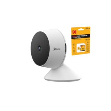 Imagem de Sieco Câmera de Segurança Wi-Fi S30 Full HD (1080p) kit com Cartão de memória KODAK microSD ULTRA PERFORMANCE 64GB
