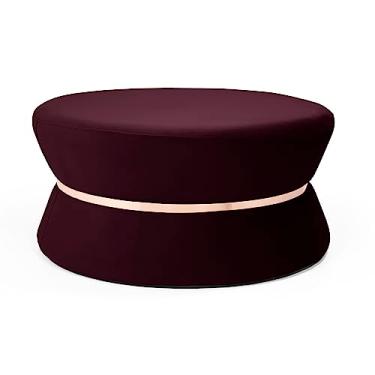 Imagem de Puff Fritz grande veludo uva cinto rose gold