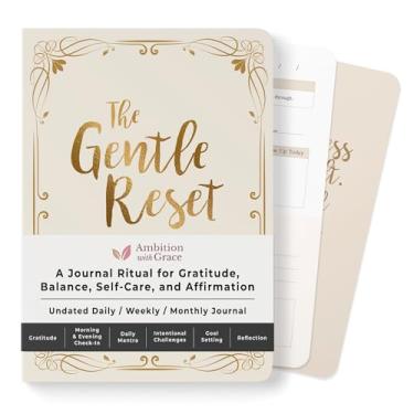 Imagem de The Gentle Reset Gratitude Journal for Women Daily Planner Reflections Affirmations & Happiness Prompts Guided Mindfulness and Selfcare Writing for Positivity Improvement Mind Mood