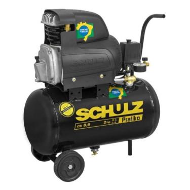 Imagem de Compressor Pratiko Csi 8,6pcm 25 Litros 2hp 60hz 220 Volts Com Roda - 915.0422-0 - Schulz