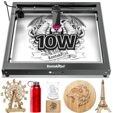 Imagem de Máquina de corte e gravação a laser, gravador a laser JL7 10W, compatível com aplicativo, 0,01 mm de alta precisão alta velocidade 400 * 400 mm Tamanho para madeira e couro metálico Vidro acrílico