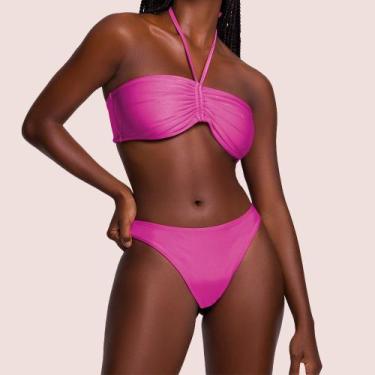 Imagem de Sutiã Selene sem alça Biquíni C/bojo Removível Avulso, Rosa, G