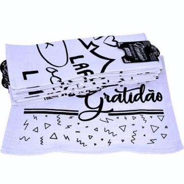 Imagem de Pano de Prato Premium Pé de Galinha 45X66 - 6 unidades - Flabom Têxtil