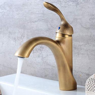 Imagem de Torneiras, torneiras de pia de banheiro torneiras de lavatório multicoloridas montadas em deck quente e frio, torneira de lavatório de banheiro de alça única/formiga/a