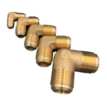 Imagem de 1 peça Cotovelo 90 Degee 1/10.2 cm 3/20.3 cm 1/5.1 cm 3/10.2 cm SAE Flare Fit Adaptador de conector de encaixe de tubo para ar condicionado (sem porca, 5l8 polegadas SAE 15,88 mm)