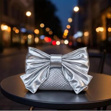 Imagem de Bolsa de mão com zíper em tecido PU – Versátil e portátil para passeios diários e viagens, Prata