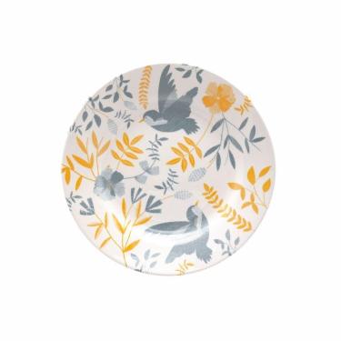 Imagem de Jogo De Pratos Sobremesa Em Cerâmica Donna Com 6 Peças 18cm Oxford Bem Te Vi