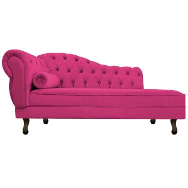Imagem de Divã Recamier Diana Lado Direito 120 Cm Suede Adj Decor Pink