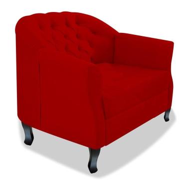 Imagem de Poltrona Julia A02 Suede - Adj Decor Cor Vermelho