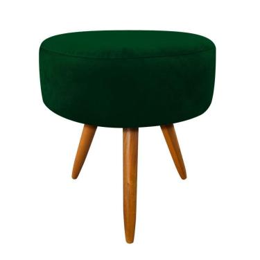 Imagem de Puff Decorativo Redondo 40 Cm Dóris Pé Palito Suede