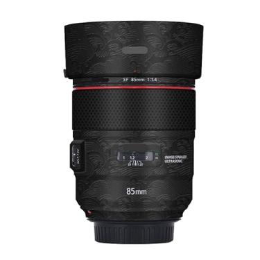 Imagem de Adesivo protetor para câmera EF 85 1,4 L película de vinil para Canon EF 85 mm F1.4 L Acessórios de revestimento protetor (onda preta)