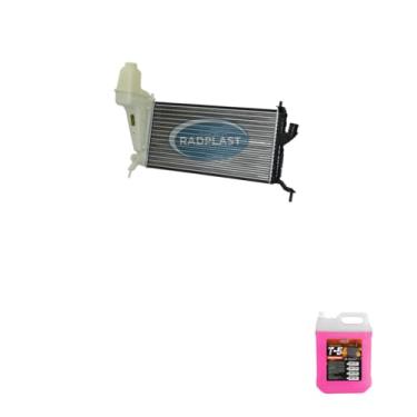 Imagem de Kit Radiador GM Celta 1.0/1.4 00/05 Com Ar + Aditivo Radiadornaq Rosa 5 Litros