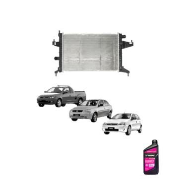 Imagem de Kit Radiador GM Corsa 2002 + Montana 1.8 2003 Com Aditivo Concentrado
