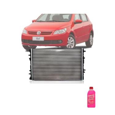 Imagem de Kit Radiador VW Gol 2006-2009 + Aditivo Radiador Visconde Rosa Pronto Uso