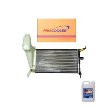 Imagem de Kit Radiador GM Celta 1.0 1.4 00/06 Sem Ar + Água Desmineralizada 5L